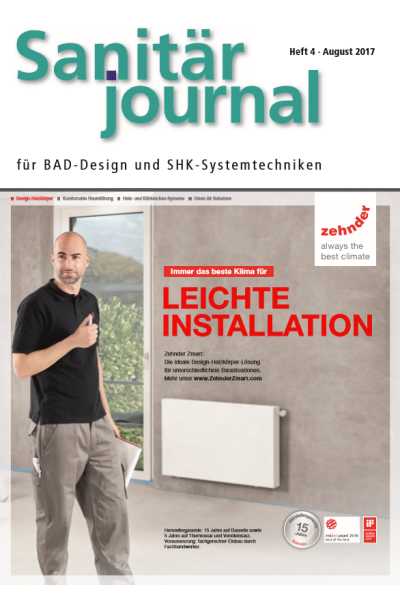 SanitärJournal - Heft 4, August 2017 SanitärJournal - Heft 4/2017 SanitärJournal - Heft 4, August 2017 SanitärJournal - Heft 4/2017