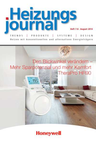 HeizungsJournal – Heft 7-8, August 2014 HeizungsJournal – Heft 7-8/2014 HeizungsJournal – Heft 7-8, August 2014 HeizungsJournal – Heft 7-8/2014