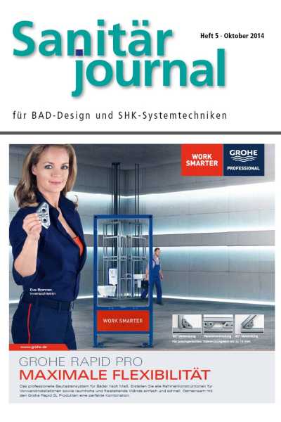 SanitärJournal – Heft 5, Oktober 2014 SanitärJournal – Heft 5/2014 SanitärJournal – Heft 5, Oktober 2014 SanitärJournal – Heft 5/2014
