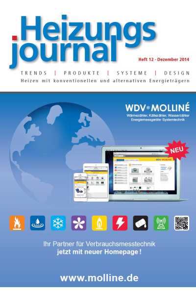 HeizungsJournal – Heft 12, Dezember 2014 HeizungsJournal – Heft 12/2014 HeizungsJournal – Heft 12, Dezember 2014 HeizungsJournal – Heft 12/2014