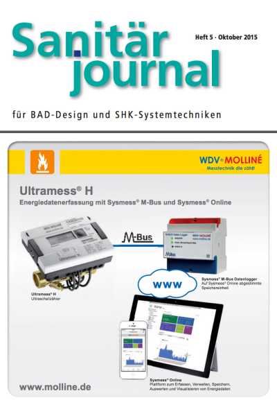 SanitärJournal – Heft 5, Oktober 2015 SanitärJournal – Heft 5/2015 SanitärJournal – Heft 5, Oktober 2015 SanitärJournal – Heft 5/2015