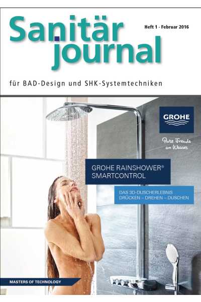 SanitärJournal – Heft 1, Februar 2016 SanitärJournal – Heft 1/2016 SanitärJournal – Heft 1, Februar 2016 SanitärJournal – Heft 1/2016