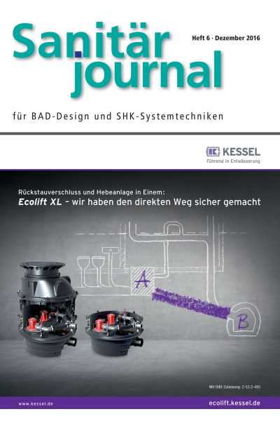 SanitärJournal - Heft 6, Dezember 2016 SanitärJournal - Heft 6/2016 SanitärJournal - Heft 6, Dezember 2016 SanitärJournal - Heft 6/2016