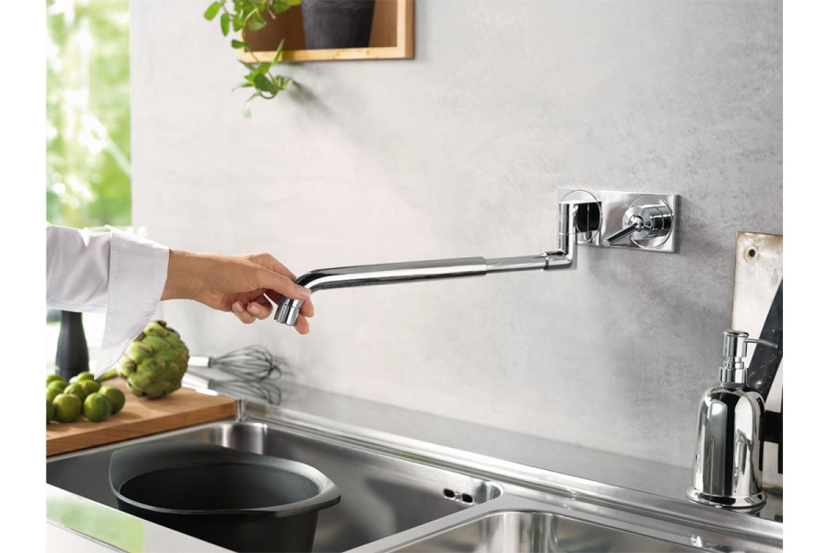 Hansgrohe Kuchenarmatur Logis Wasserhahn Kuche 360 Schwernkbar Hoher Auslauf 160mm Standardanschlusse Chrom Amazon De Baumarkt